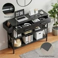 thumbnail image 4 of Lofka Console Table with Drawers, Entryway Console Table with 2 Drawer,Black, 4 of 10