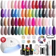 thumbnail image 1 of Kit de esmaltes de uñas en gel MEFA, 56 unidades con luz UV, 32 colores, 7 ml, 1 of 1