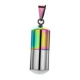 thumbnail image 1 of lionlar Pill Necklace Stainless Steel Cremation Urn Pendant Jewelry Gift Colorful, 1 of 9