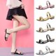 thumbnail image 2 of NOVEDAD DE VERANO 2022, sandalias cómodas para mujer, zapatos de tacón alto brillantes, zapatos acogedores de tacón alto dorado y plateado para mujer, Sandals42 Gao Jinjia LED, 2 of 2