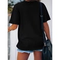 thumbnail image 4 of Women's Christian Graphic T-Shirt Jesus Saved My Life Faith Cross Heartbeat Print Inspirational Religious Crew Neck Short Sleeve Casual Summer Tee Gift for Christian Women, 4 of 8