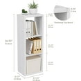 thumbnail image 4 of ANHDAH 3-Cube Bookcase & Storage Organizer, Thick Edges Bookshelf Multipurpose Display Shelves for Home Office, White, 4 of 7