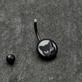 thumbnail image 5 of Body Candy Womens 14G 316L Steel Black Navel Ring Piercing Glow in the Dark Peeking Cat Belly Button Ring, 5 of 7