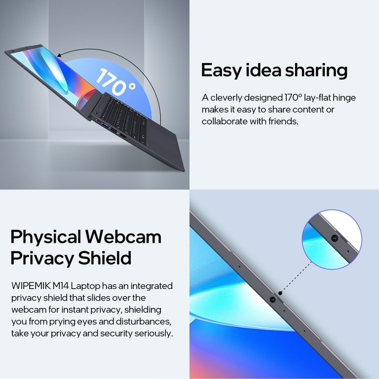 BiTECOOL 14 inch Windows 11 Pro laptops New Intel Celeron N5095