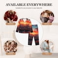 thumbnail image 7 of Sigee Cat Watching City Sunset for Women’s Pajama Sets Long-Sleeved Pjs Sets for Women 2 piece Sleepwear-Medium, 7 of 7