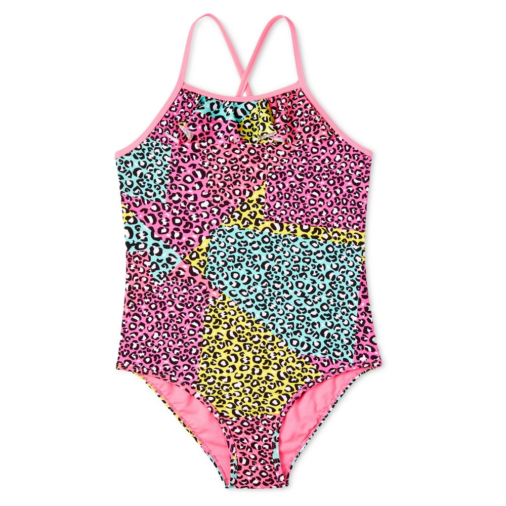 Limited Too - Limited Too Girls Cheetah Print One Piece Swimsuit, Sizes