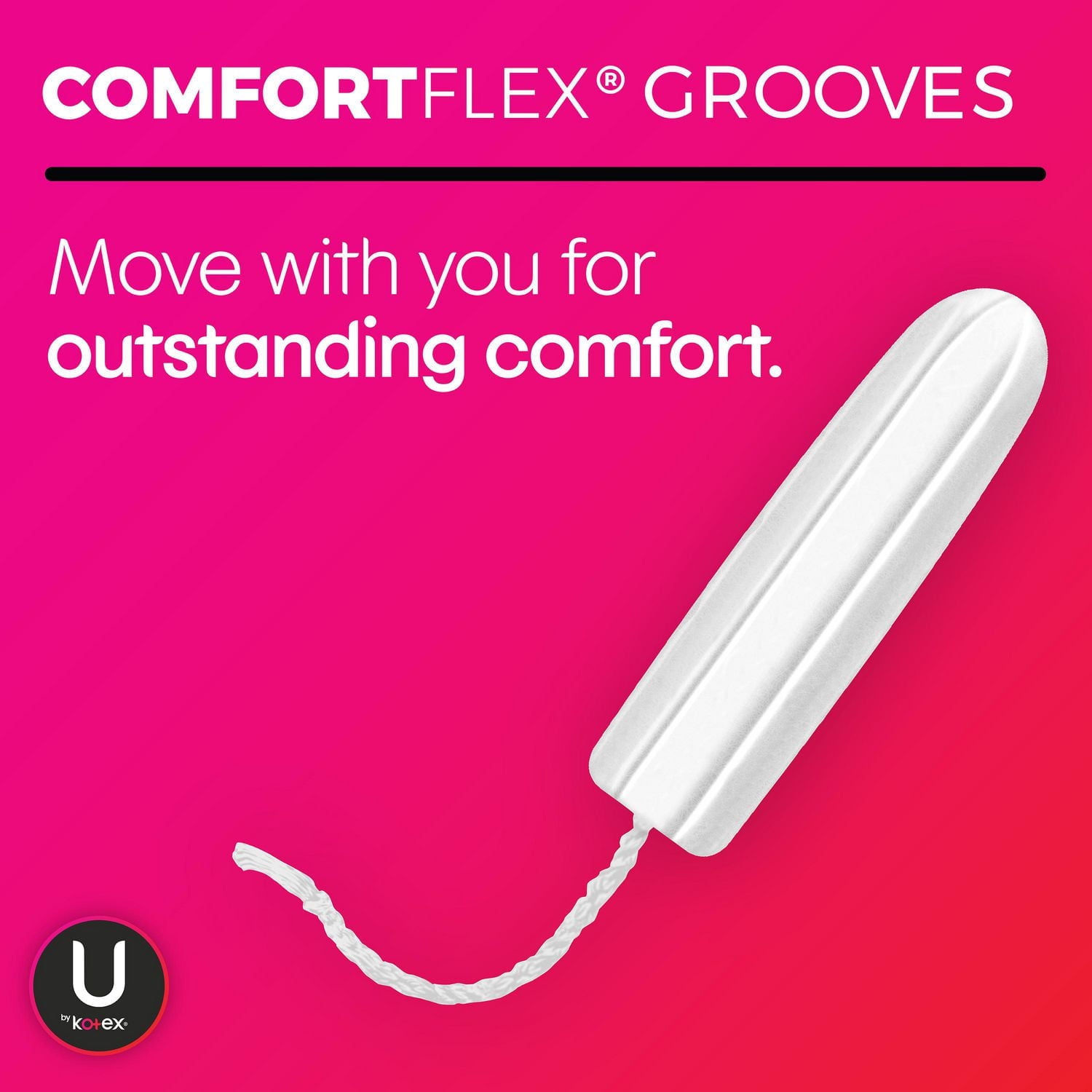 Tampons compacts U by Kotex Click, absorption super plus, non parfumés, 16 tampons 16 Unités