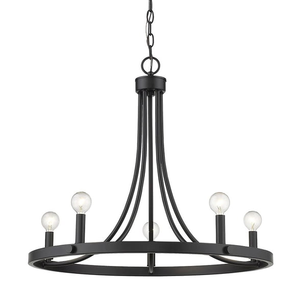 IN11150BK Acclaim Lighting Sawyer 5-Light Chandelier in Lovely Style - 25 Inches Wide by 21.5 Inches High-Matte Black Finish    -Traditional