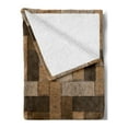 thumbnail image 2 of Chocolate Soft Flannel Fleece Throw Blanket, Parquet Pattern in Wooden Style Geometric Design in Nature Inspired Art, Cozy Plush for Indoor and Outdoor Use, 70" x 90", Beige Pale Brown, by Ambesonne, 2 of 5