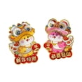 thumbnail image 2 of Coplas de puerta para decoración de personajes Fu del año Nuevo Chino 2025, pegatinas de ventana de puerta navideña de año Nuevo Lunar 2025 año de cm x 17 cm, 2 of 8