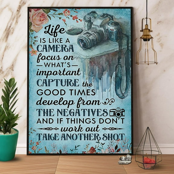 Photographer Life Is Like A Camera Focus On What'S Important Capture Paper Poster No Frame Matte Wall Art Decor 11 x 17 Inch Poster