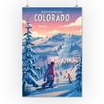 thumbnail image 2 of Breckenridge, Colorado, Shred the Gnar, Snowboarding (16x24 Giclee Gallery Art Print, Vivid Textured Wall Decor), 2 of 3