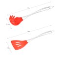 thumbnail image 2 of Juego de utensilios de cocina de acero inoxidable de silicona, utensilio de cocina con cabeza de silicona flexible de 2 piezas, 2 of 5