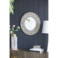 thumbnail image 5 of A&B Home  Black and White Round Capiz Framed Mirror with Beveled Glass, 5 of 10