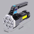 thumbnail image 2 of Antorcha eléctrica Linterna de luz fuerte para exteriores, pantalla de alimentación, recargable vía USB, resistente al agua, COB, luz lateral, lámpara de mano de patrulla, lámpara de pesca Eccomum Antorcha eléctrica, 2 of 7