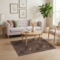 thumbnail image 3 of ODIKA 4'x6' Brown Taupe Modern Geometric Abstract Washable Area Rug Contemporary Minimalist Stepped Motif with Curved Pet Friendly, Non-Shedding for Bedroom, Reading Nook, 3 of 7