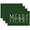 Green, variant on mubwai Merry Christmas Gold Placemats 12x18 Inch Set of 4 Xmas Winter Holiday Place Mats for Home Party Kitchen Dining Table Decorations Green