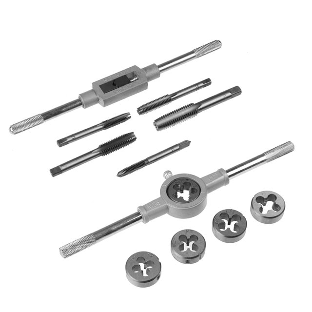Juego de troqueles multifunción para roscar, herramienta manual para cortar roscas (12 uds) Tmvgtek Piezas de repuesto para herramientas