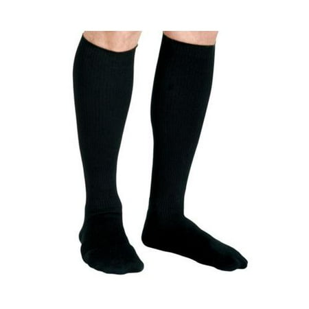 Medline CURAD Cushioned Compression Socks,Black,E MDS1714EBSH