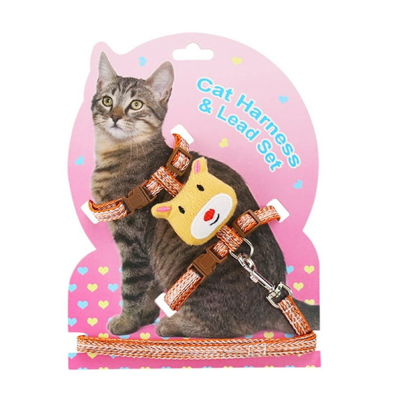 Walbest Cat Harness and Leash for Walking, Escape Proof Soft Adjustable Vest Harnesses for Cats, Easy Control Breathable Cute Jacket