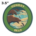 thumbnail image 2 of Hungry Bear 3.5 Inch Iron Or Sew On Embroidered Fabric Badge Patch Seek Adventure, National Park Iconic Series, 2 of 2