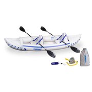 Sea Eagle 330 Professional 2 Person Inflatable Sport Kayak Canoe Boat with Paddles