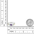 thumbnail image 3 of Gem Stone King 925 Sterling Silver and 10K Yellow Gold Round Purple Amethyst and White Opal 3 Stone Ring for Women (0.98 Cttw, Size 7), 3 of 3