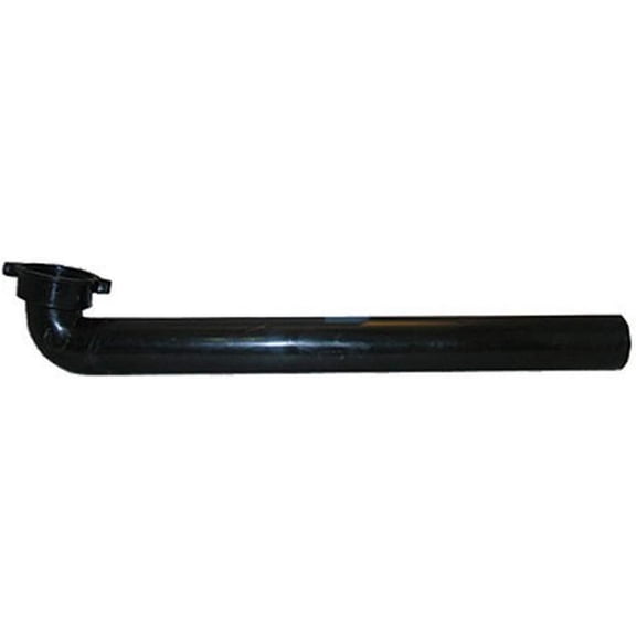 Lasco Fittings Plastic Waste Arm - Black, 1-1/2 in x 15 in Flanged - Garbage Disposal Drain