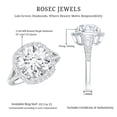thumbnail image 6 of Rosec Jewels IGI Certified Lab Created Diamond Engagement Ring 5 Carat (E-VS1 Quality) - Diamond Statement Ring with Halo, 18K White Gold, US 7.50, 6 of 7