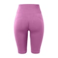 thumbnail image 4 of Elastic High Waist Chafing Gym Shorts, Ladies Soft Quick Drying Casual Running Yoga Shorts Pink XXXXXL, 4 of 4
