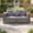 Gray, variant on Resenkos Cup Holder Design with Thick Soft Cushions, 2-Piece Hand-Woven PE Rattan Corner Sofa for Porch and Balcony, Beige