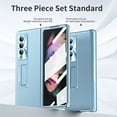 thumbnail image 6 of SaniMore Case for Samsung Galaxy Z Fold 4 7.6" 2022, Rugged PC Back Hinge Protection Case Hidden Kickstand Tempered Glass Screen Protector All-inclusive Case for Galaxy Z Fold 4, Blue, 6 of 7