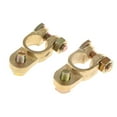 thumbnail image 3 of LOVIVER 2 Pieces Gold Battery Terminals Connectors Clips Clamps for Car Truck Motorcycle, 3 of 7