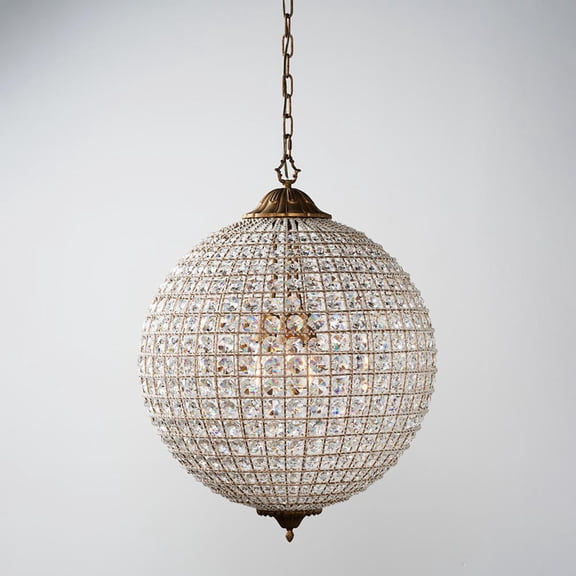 Indoor Transitional Modern Allesandria 3-Light Crystal Chandelier - Large