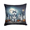 thumbnail image 2 of Siberian Husky Spooky Halloween Fabric Decorative Pillow 14 in x 14 in, 2 of 2