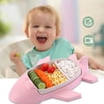 thumbnail image 6 of Airplane Shaped Tableware Set for Kitchen and Dining Table - Fiber Dinner Tray for Boys and Girls with Separate Plates Cutlery and Water Cup Wheat Straw Design, 6 of 6