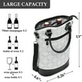 thumbnail image 4 of Tirrinia Insulated Wine Carrier Tote - Travel Padded 2 Bottle Wine/ Champagne Cooler Bag with Handle, Unique Fathers Day Gifts, 4 of 8