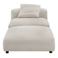 thumbnail image 4 of Solace Modular Upholstered Fabric Armless Chair and Ottoman Set in Salt, 4 of 11