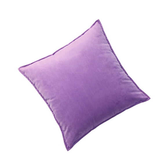 Injueey Funda para cojín de asiento, repuesto de Color sólido, suave, decorativa, respetuosa con la piel, reutilizable, funda de almohada Decoración del hogar Púrpura 50x50cm