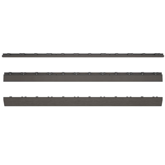 1/6 ft. x 3 ft. Quick Deck Composite Deck Tile Straight Fascia in Argentinian Silver Gray (2-Pieces per Box)