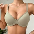 thumbnail image 4 of Txenfivo Push Up Bras for Women Full Coverage Plunge Underwire T-Shirt Bra Padded Push Up Bra for Everyday Comfort, 32B-40C, 4 of 9