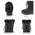 thumbnail image 3 of Dream Pairs Kids Boys & Girls Winter Mid Calf Knee High Waterproof Winter Outdoor Snow Boots Nordic Black Size 12, 3 of 5