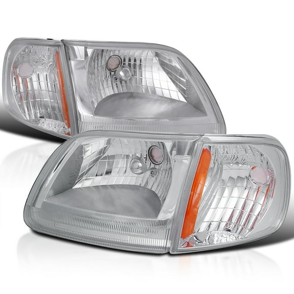 Spec-D Tuning Headlights   Corner Lights Compatible with 1997-2003 Ford F-150, 1997-2002 Expedition Head Lights Lamps Assembly L R Pair