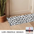 thumbnail image 3 of Black and White Leopard Print Washable Non Slip Indoor Door Mat, Decorative Entry Rug for Entrance, Bedroom, Kitchen, Bathroom, 16"x47", 3 of 6