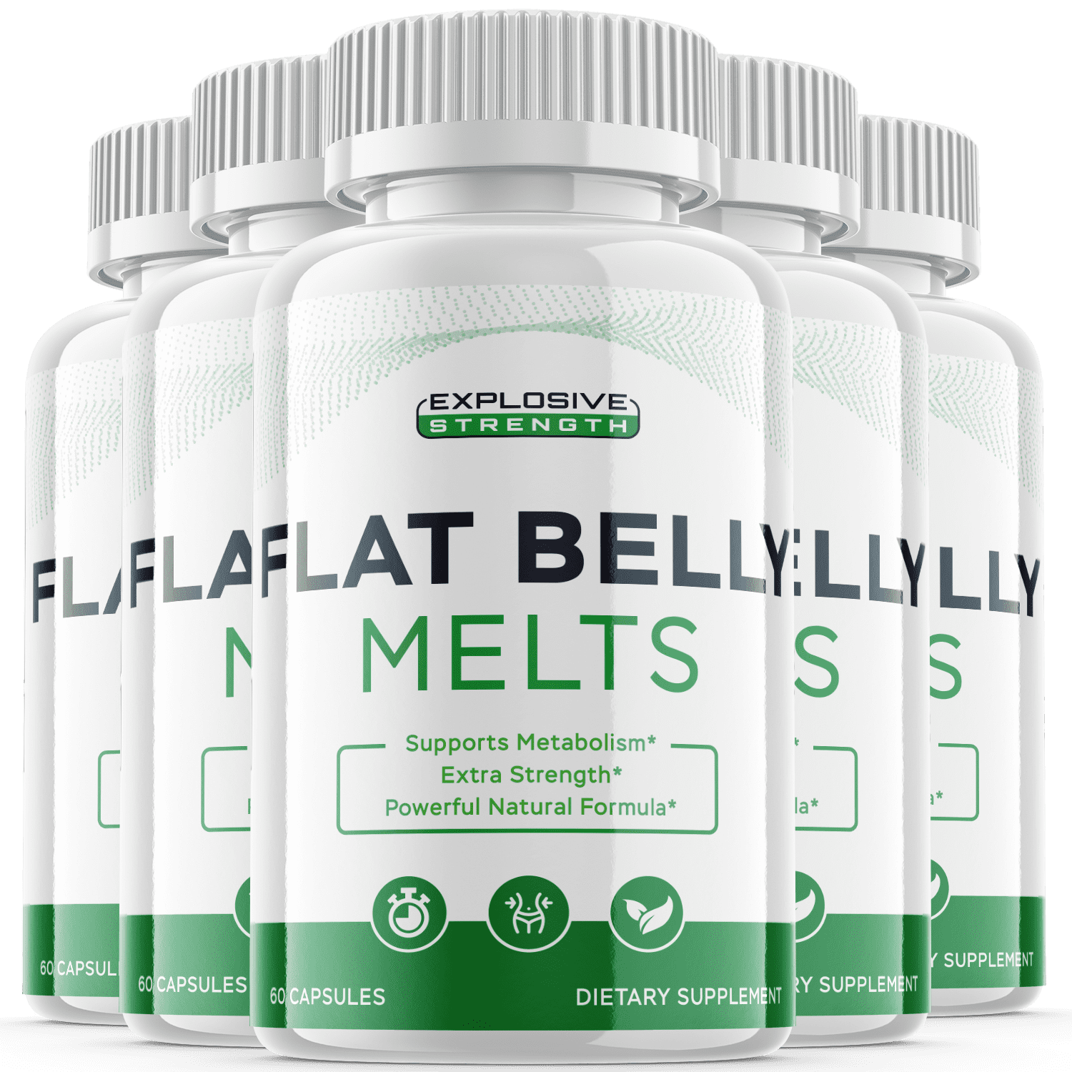 (5 Pack) Flat Belly Melts Keto Weight Loss Formula Energy & Focus