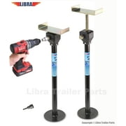 Set of 2 LIBRA Heavy Duty Quick-Lift RV Slide Out Stabilizer Jacks 5000lbs Adjust 26-49