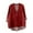 Brick Red, variant on ManxiVoo Breathable Linen Blouse for Women Long Sleeve V Neck Shirt with Front Pockets Casual Chic Style M Size Green