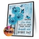 thumbnail image 2 of Cuadros Decorativos 5D bricolaje diamante pintura letra flor mariposa taladro completo Rhinestone mosaico Kit Likrtyny embutido en tela, 2 of 9