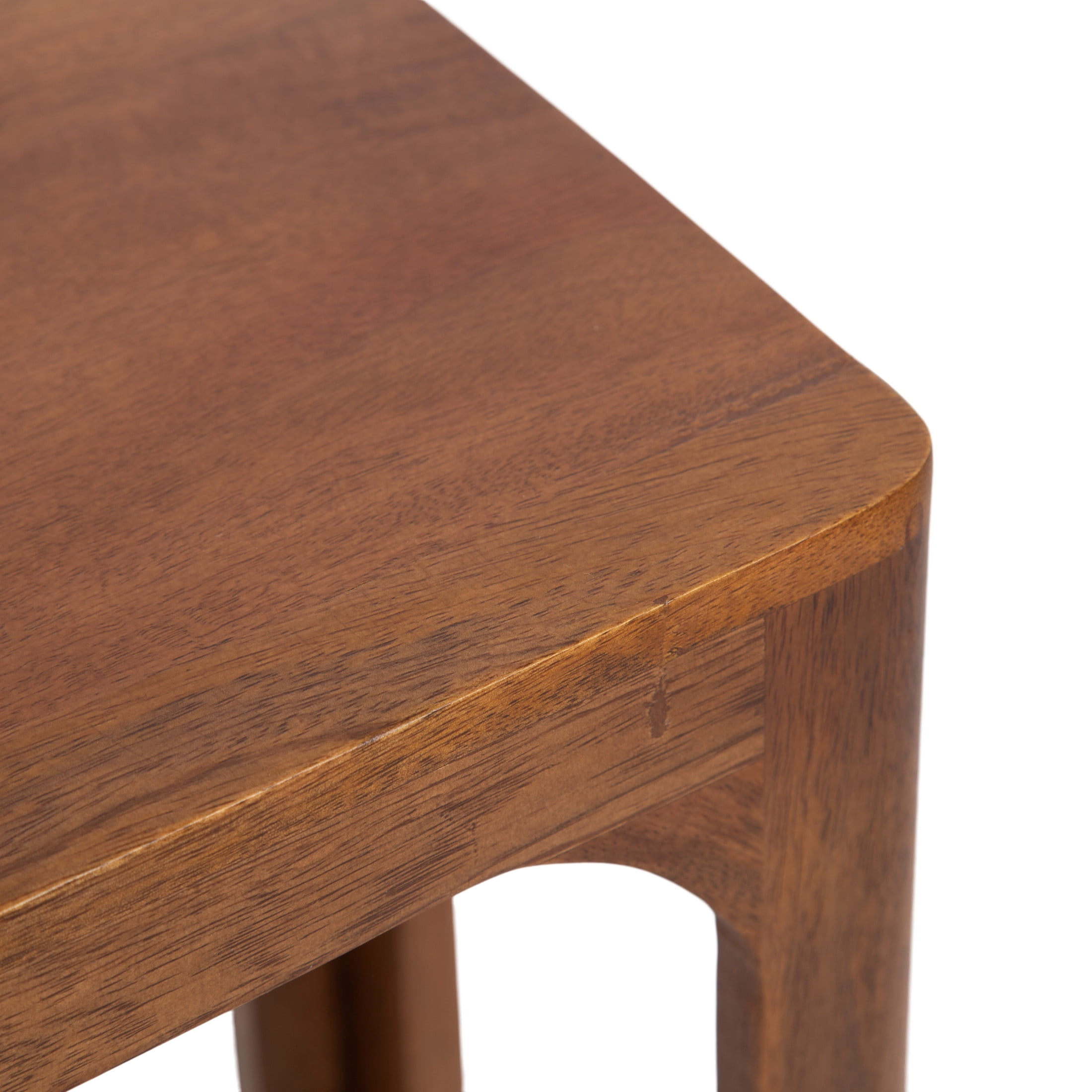 Kate and Laurel Dahl Modern Slatted Wooden Slim Side Table, 16 x 8 x 24, Walnut Brown, Transitional Wood Narrow End Table for Use as Living Room Plant Stand or Small Bedroom Nightstand