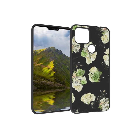 Floral-280 Phone Case, Degined for Google Pixel 4A 5G Case Men Women, Flexible Silicone Shockproof Case for Google Pixel 4A 5G